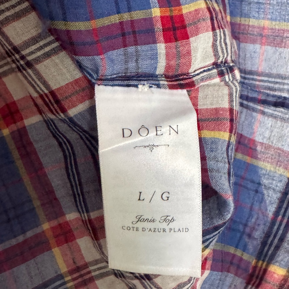 DÔEN Janis Top – Cote D’Azur Plaid - Picture 6 of 7